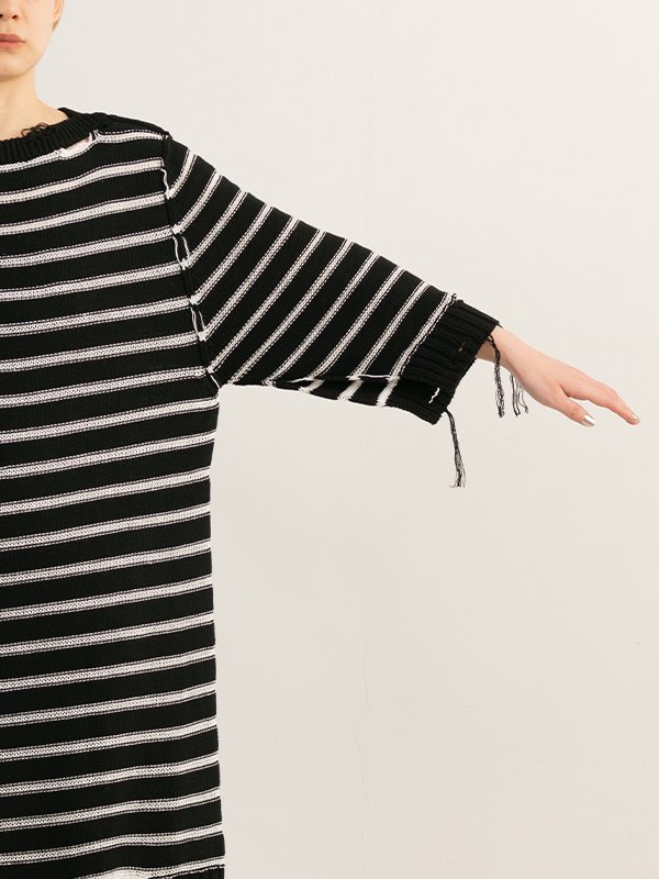 Distressed knit dress-ディストレスニットドレス-MM6（エムエムシックス）通販| stcompany
