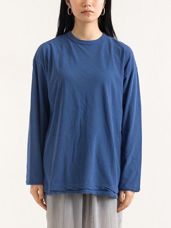 Fresca single jersey layerd crewneck pullover-シングルジャージ