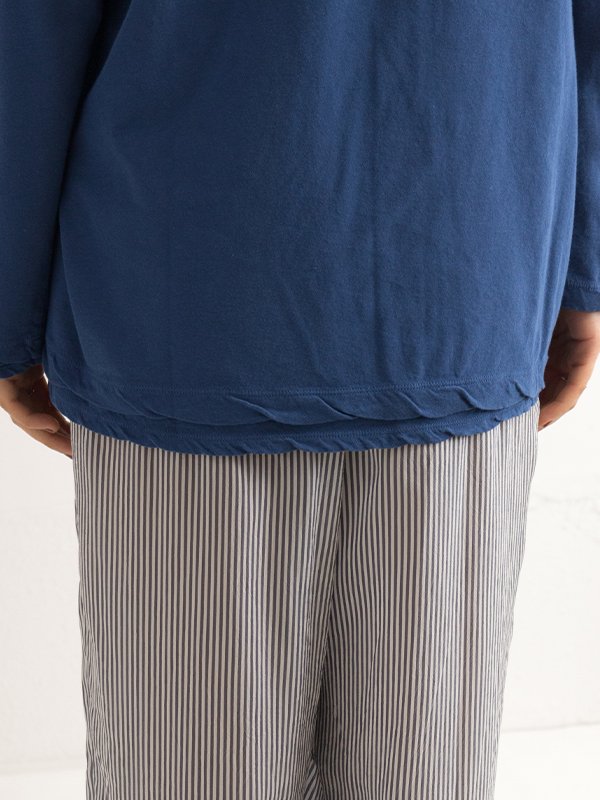 Fresca single jersey layerd crewneck pullover-シングルジャージ