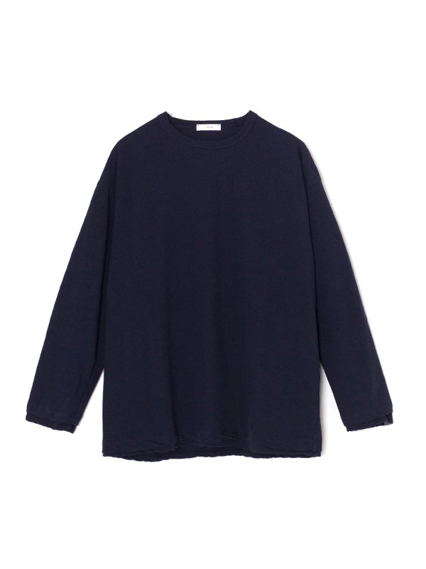 Fresca single jersey layerd crewneck pullover-シングルジャージ