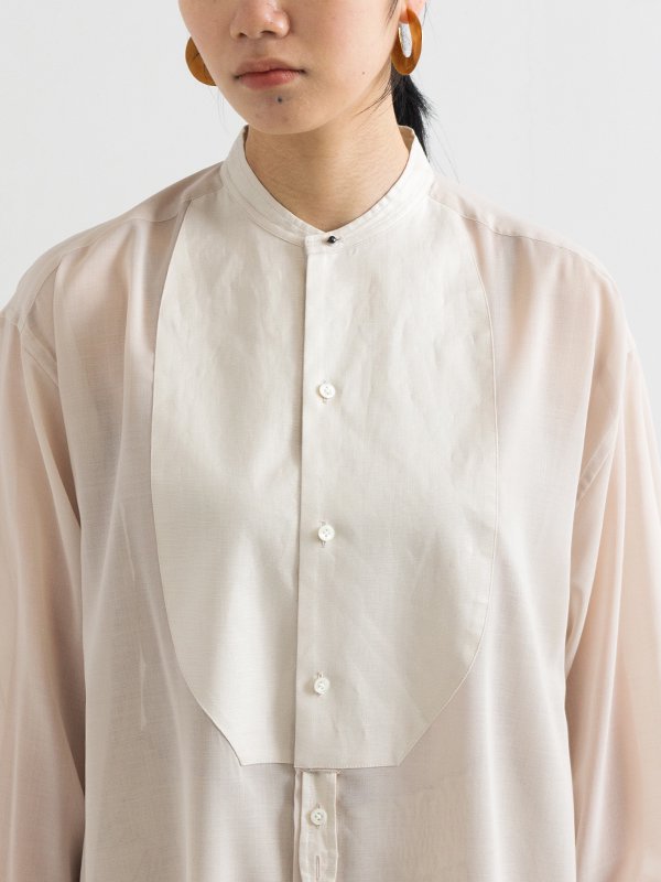 HYKE linen bib front shirt dress | shivhotels.com