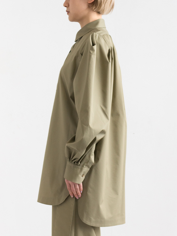 T/C POWER SHOULDER SHIRT-ティーシーパワーショルダーシャツ-HYKE ...