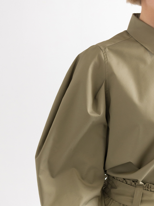 T/C POWER SHOULDER SHIRT-ティーシーパワーショルダーシャツ-HYKE ...