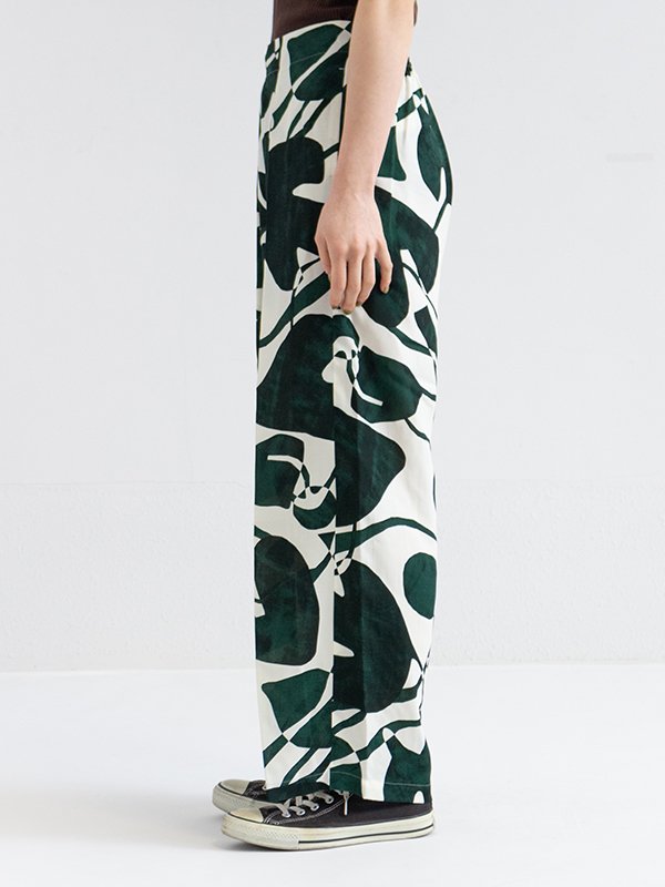 Rayon leaf print gathered pants- レーヨンリーフプリントギャザーパンツ-PHEENY（フィーニー）通販| st  company
