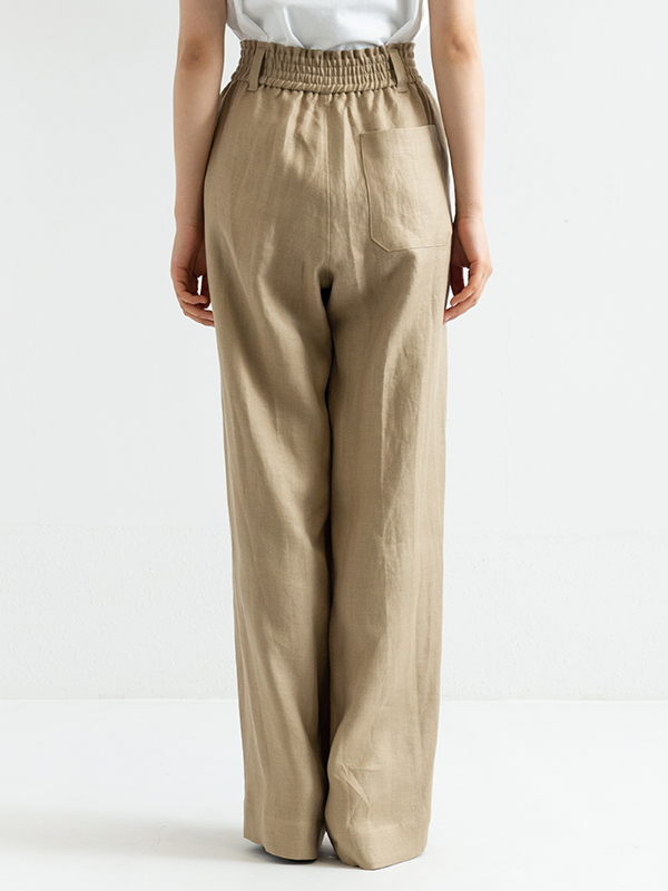 LINEN EASY PANTS-リネンイージーパンツ-HYKE(ハイク)通販| st company
