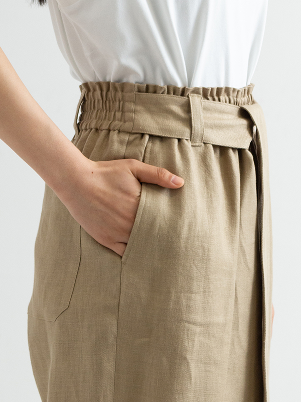 LINEN EASY PANTS-リネンイージーパンツ-HYKE(ハイク)通販| st company