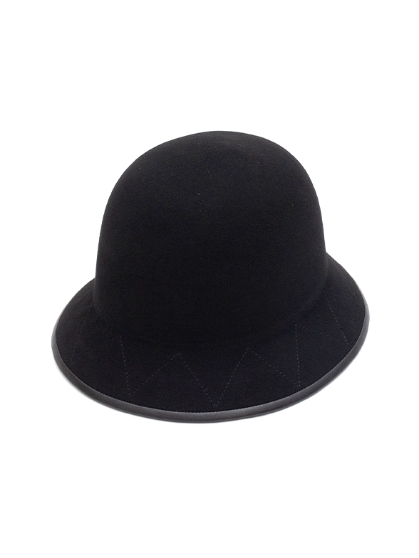 ぽっきりSALE対象 KIJIMA TAKAYUKI FELT BOWLER HAT 232921-01 BLACK 3 