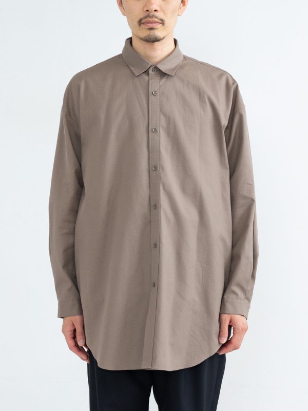Oversized long shirt-オーバーサイズロングシャツ-ATON（エイトン 