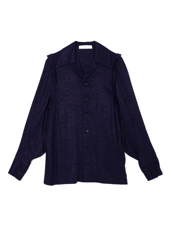 Flower jacquard shirt-フラワージャガードシャツ-TOGA PULLA