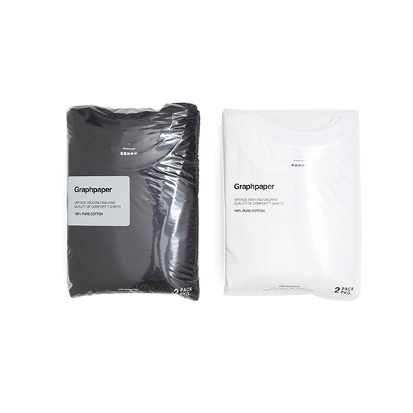 2-pack crew neck tee-2パッククルーネックTシャツ-Graphpaper