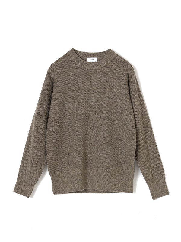 C/C CREW NECK THERMAL SWEATER-コットンカシミヤクルーネックサーマル