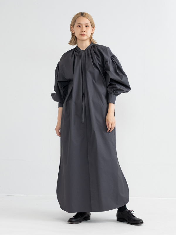 HYKE GATHERED BALLOON SLEEVE SHIRTDRESS | www.mariaflorales.com.ar