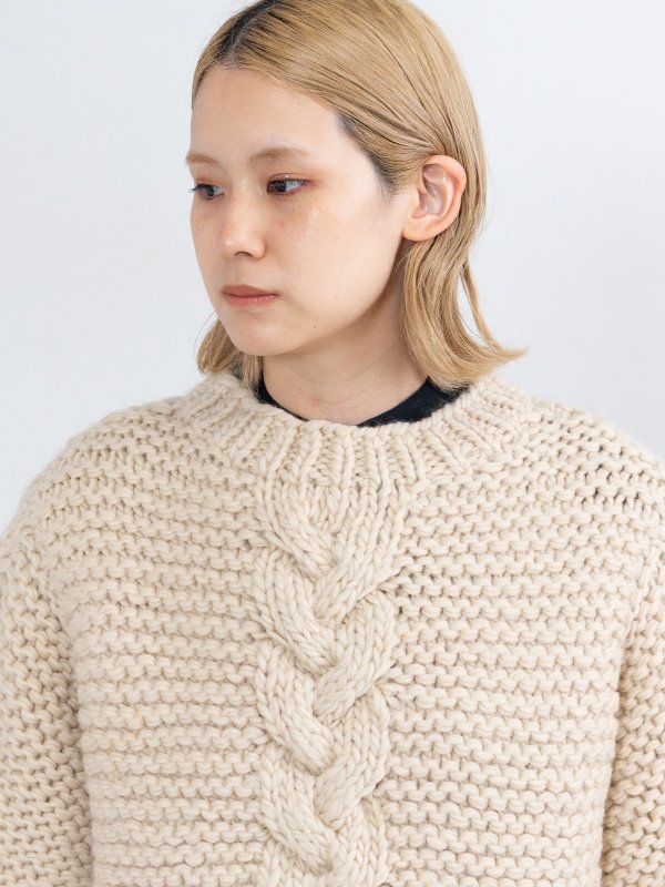 HYKE☆ハイクケーブルウールニットCABLE-KNIT SWEATER-