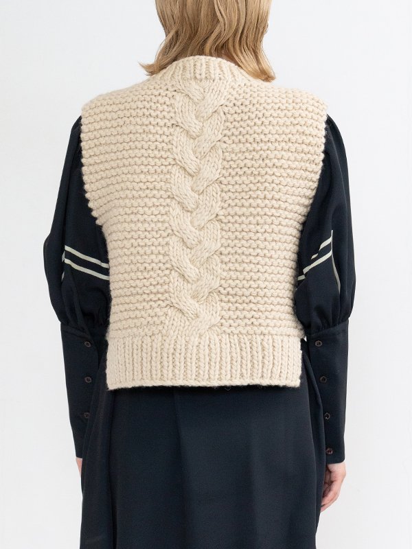 HTKE新品☆ケーブルニットCABLE-KNIT CROPPED VEST | notforhumans.co.uk