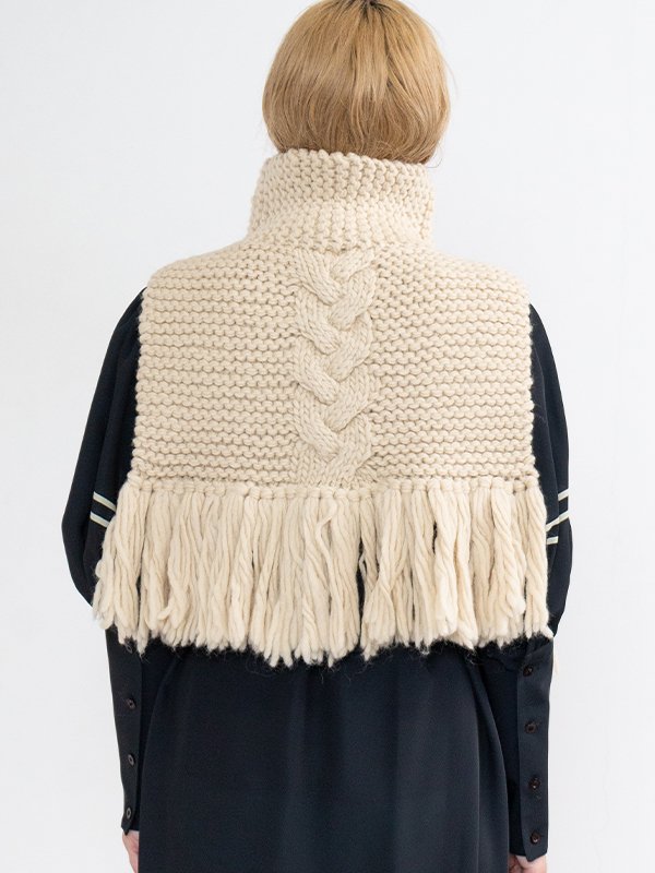 CABLE-KNIT SWEATER NECK WARMER-ケーブルニットセーター