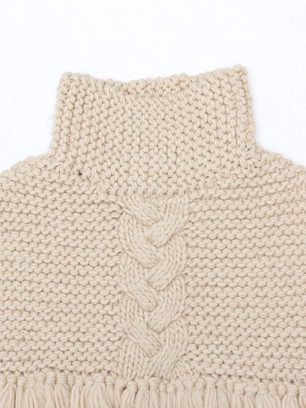 CABLE-KNIT SWEATER NECK WARMER-ケーブルニットセーターネック