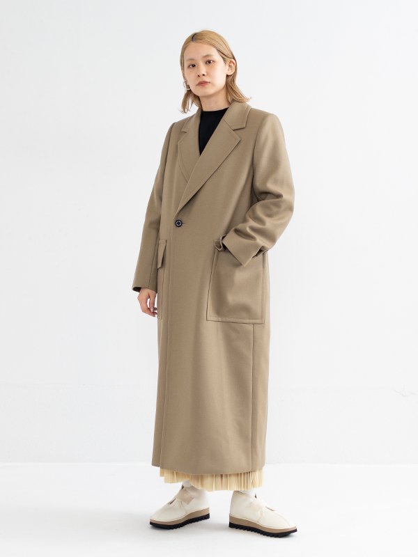 19日まで出品 HYKE ハイク19AW FW WOOL TRENCH COAT-