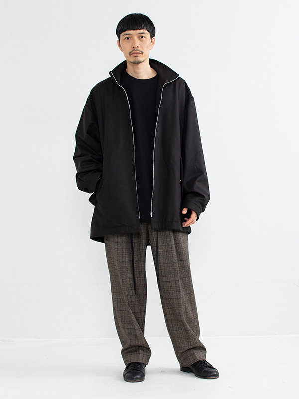 は自分にプチご褒美を 【stein】melton zip 22aw Half half coat ...