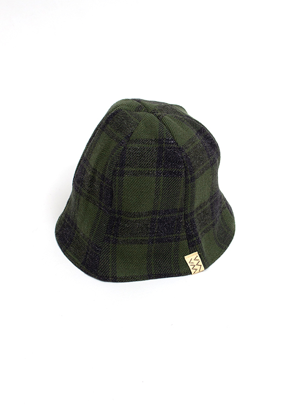 visvim TULIPA HAT CHECK green M-L-