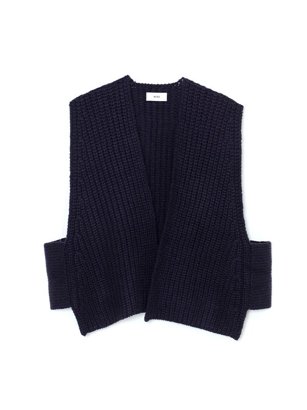 HYKE wool vest リブベスト - ベスト