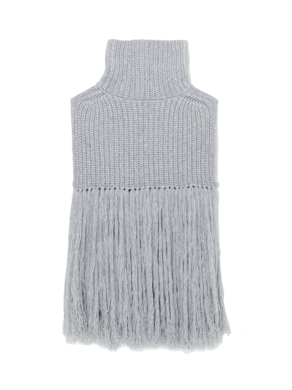 西日本産 HYKE RIBBED SWEATER NECK VEST フリンジニットベスト - 通販