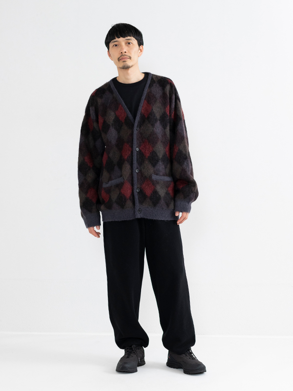 stein Kid Mohair Argyle Cardigan シュタイン