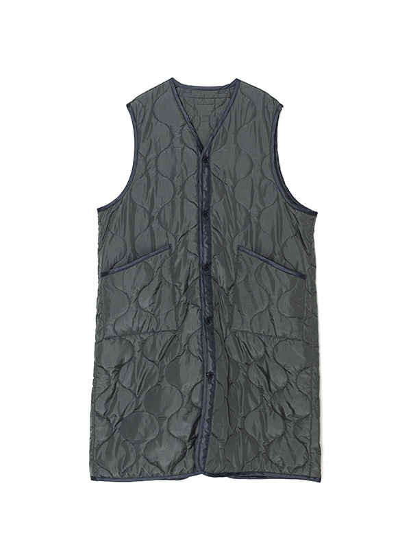 QUILTED LONG VEST-キルトロングベスト-HYKE（ハイク）通販| st company