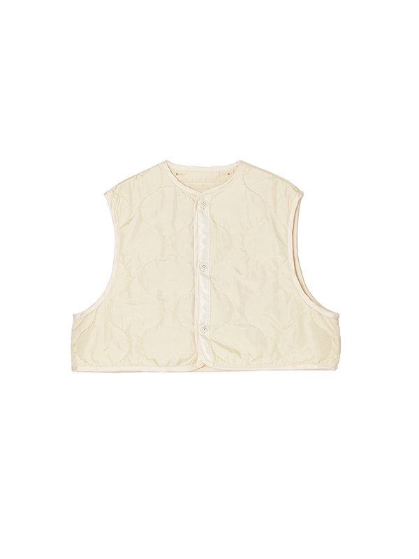 週末値下げ！大人気即完売HYKE QUILTED CROPPED VEST クリアランス割引