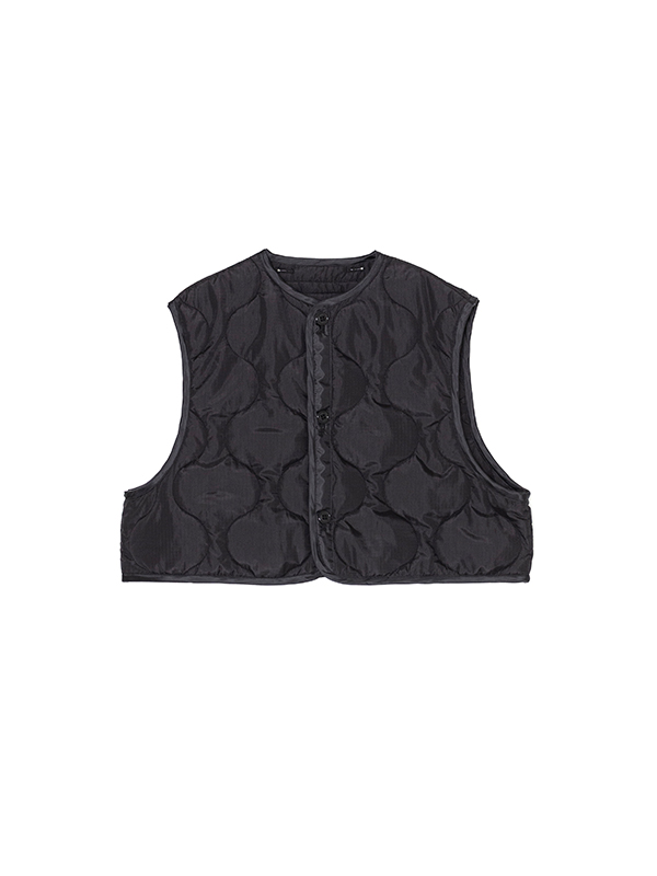 HYKE キルティングクロップドベスト quilted cropped vest-