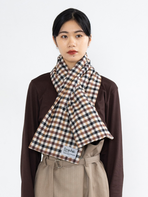 公式 Palo Ernie マフラー 21aw Muffler Check Padded / マフラー 