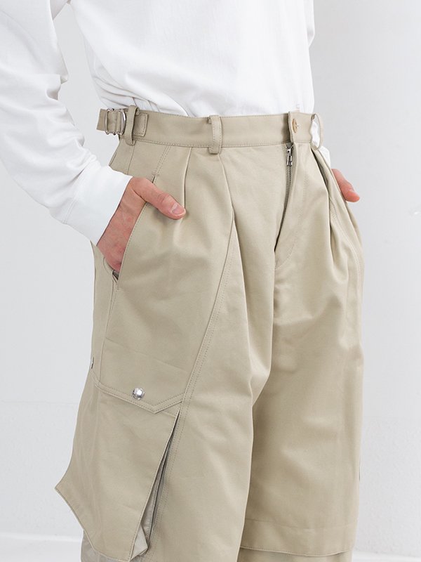 Tamme】 22aw KNEE TUCK WIDE CARGO PANTS 純正買取 perpignan