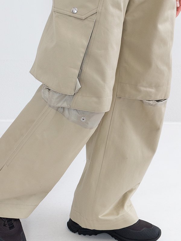 tamme knee tuck wide cargo pants - ワークパンツ
