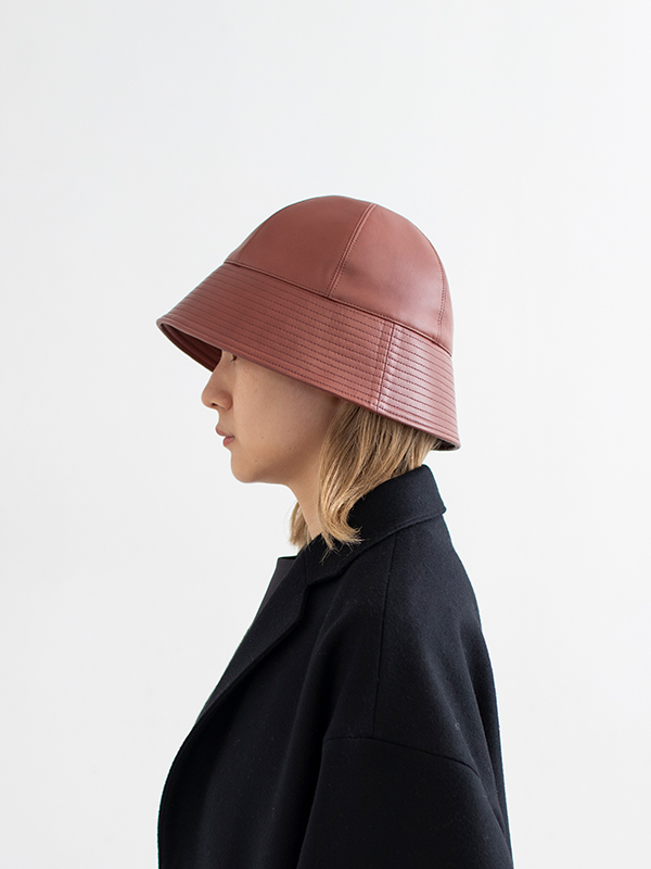 KIJIMA TAKAYUKI BUCKET HAT SHEEP LEATHER-