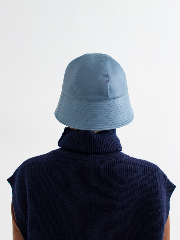 現金特価】 KIJIMA bucket hat-ラムレザーバケットハット-KIJIMA