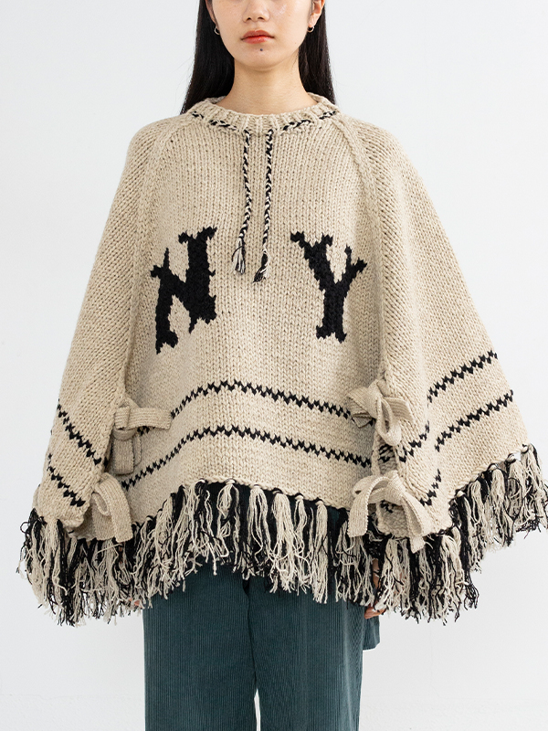 Cowichan knit poncho-カウチンニットポンチョ-BELPER（ベルパー）通販