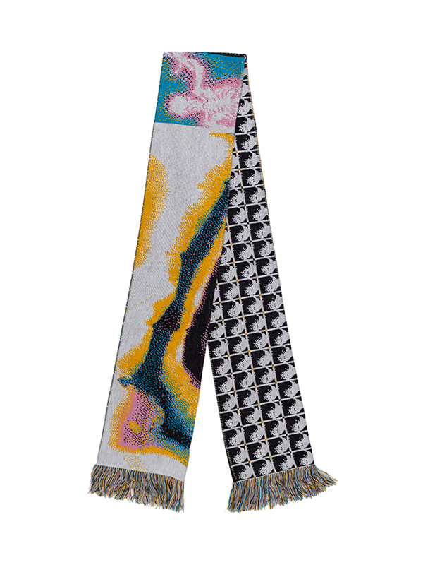 ジャガードニットマフラーMontmartre New York Yin＆Yang scarf