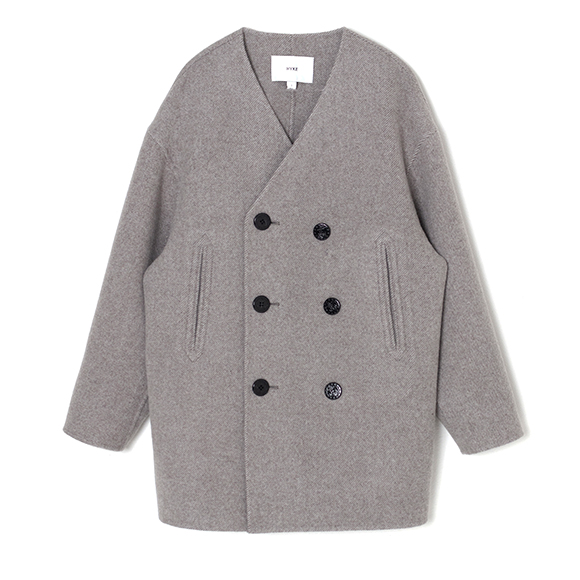 DOUBLE FACE PEACOAT-ダブルフェイスピーコート-HYKE(ハイク)通販 ...