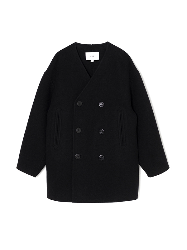 DOUBLE FACE PEACOAT-ダブルフェイスピーコート-HYKE(ハイク)通販 ...