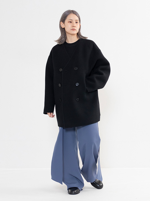 DOUBLE FACE PEACOAT-ダブルフェイスピーコート-HYKE(ハイク)通販 ...