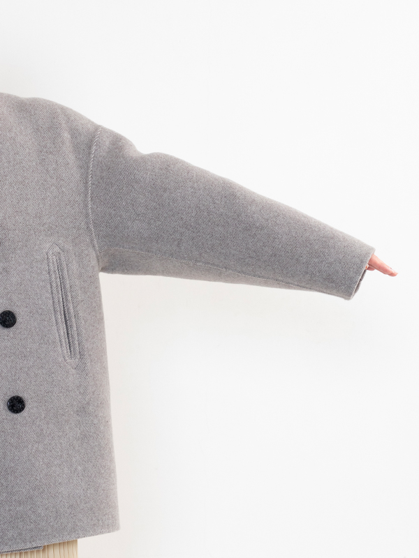 DOUBLE FACE PEACOAT-ダブルフェイスピーコート-HYKE(ハイク)通販 ...
