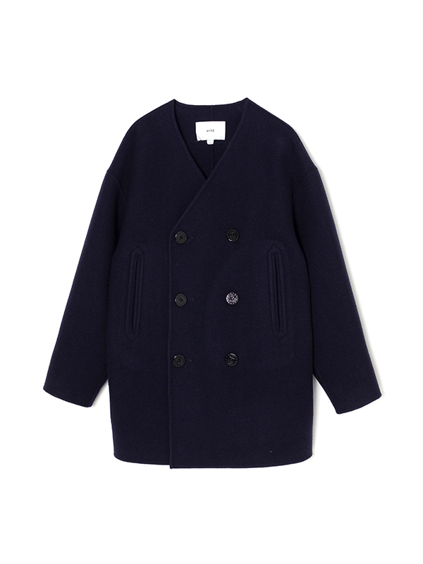 DOUBLE FACE PEACOAT-ダブルフェイスピーコート-HYKE ...
