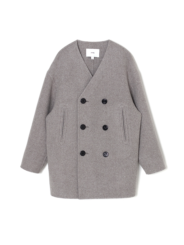 DOUBLE FACE PEACOAT-ダブルフェイスピーコート-HYKE(ハイク)通販 ...