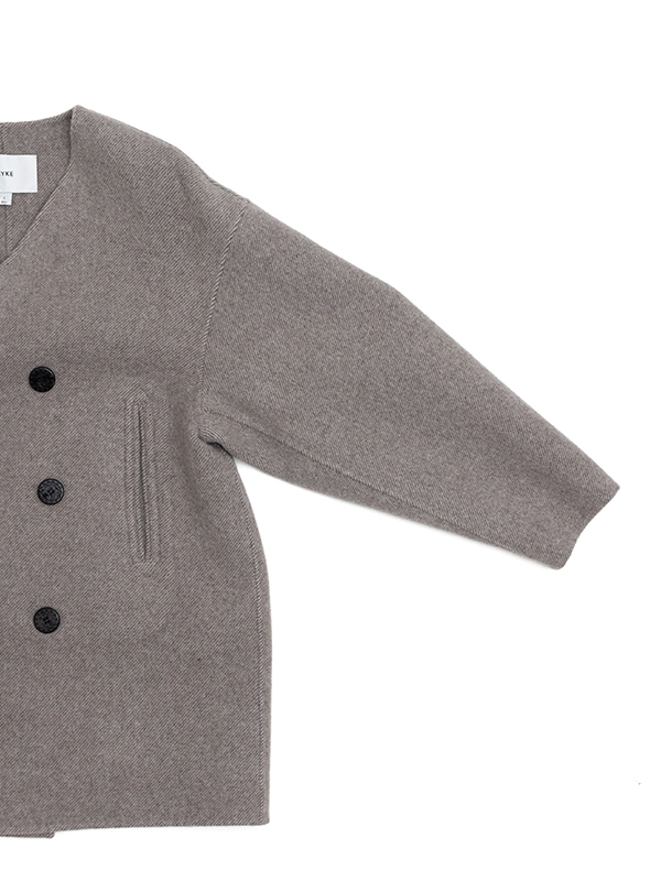 DOUBLE FACE PEACOAT-ダブルフェイスピーコート-HYKE(ハイク)通販 ...