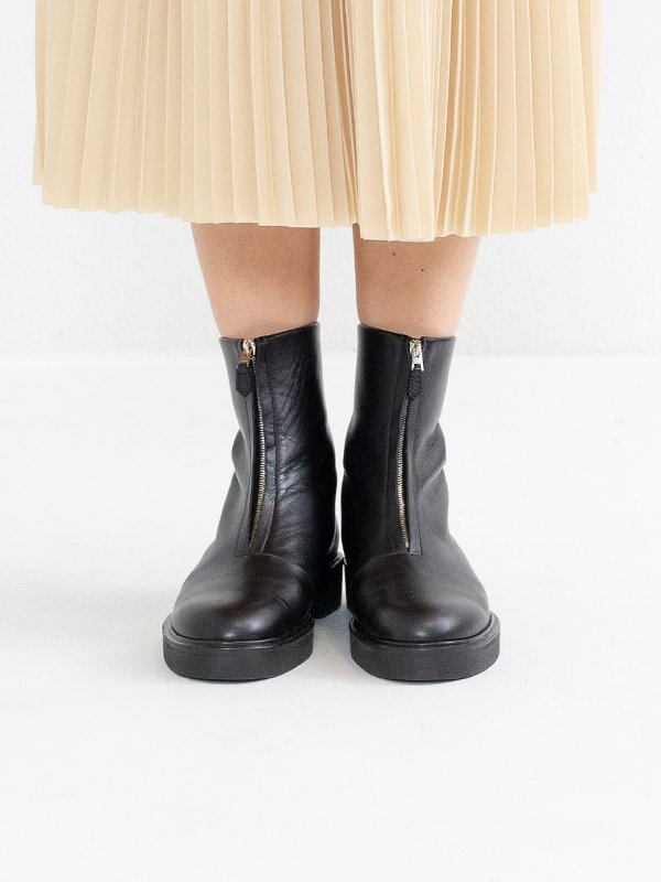 BEAUTIFUL SHOES Front-Zip Boots（ビューティフルシューズ フロントジップブーツ） Black - JeJe PIANO  ONLINE BOUTIQUE 神戸のアンティーク時計,ジュエリー,ファッション専門店