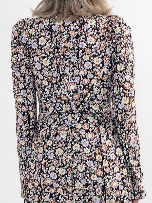 Carson floral l/slv dress-カーソンフローラルロングスリーブドレス