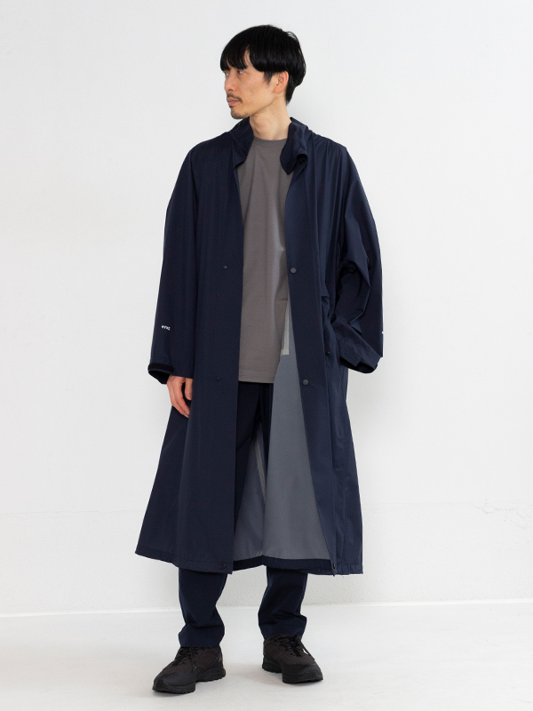 2021SS HYKE PERTEX MILITARY COAT NAVY 3 - モッズコート