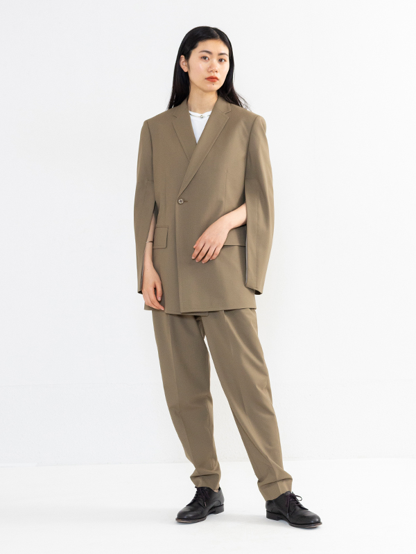 P/R STRETCH TAPERED PANTS-ピーアールストレッチテーパードパンツ 