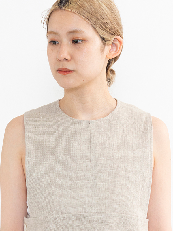 季節感春夏秋冬HYKE LINEN CROPPED TOP ハイクのリネンクロップド ...