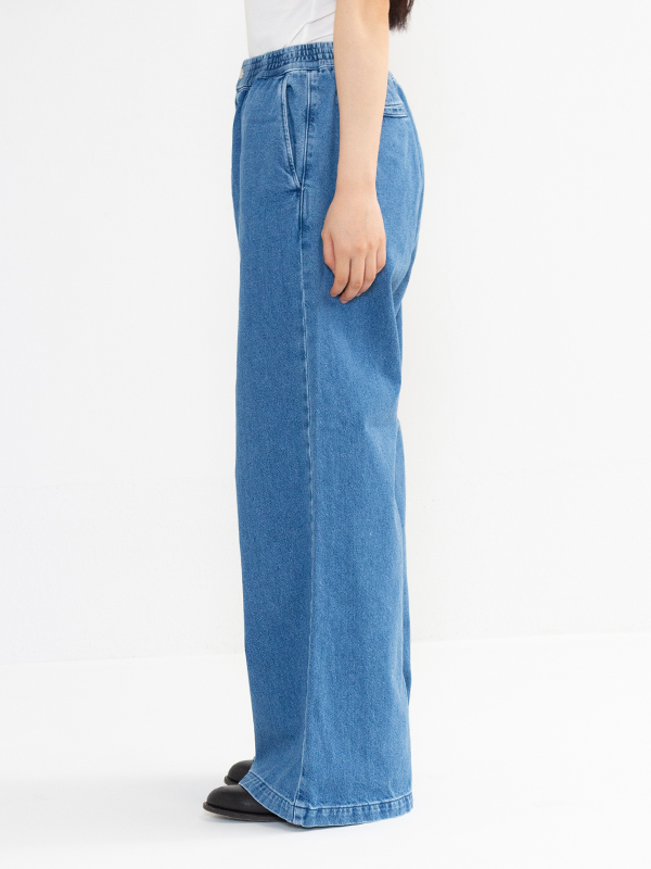 DENIM WIDE LEG PANTS-デニムワイドレグパンツ-HYKE（ハイク）通販| st 