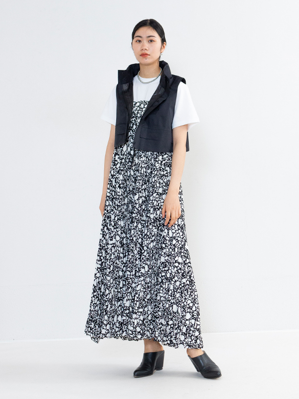 PEBBLE PRINTED MAXI DRESS-ペブルプリントマキシドレス-HYKE（ハイク ...